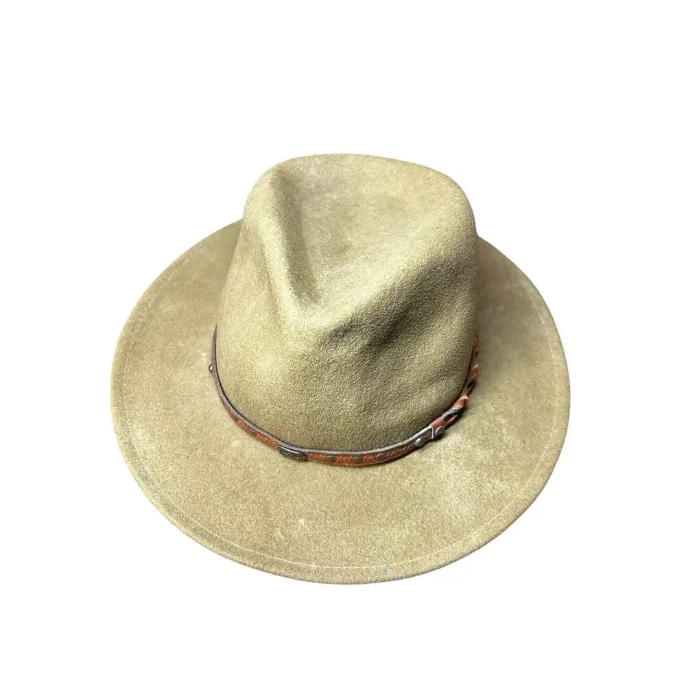 Vintage Dorfman Pacific Wool Felt Rancher Cowboy Hat Made in USA 80s 90s Western